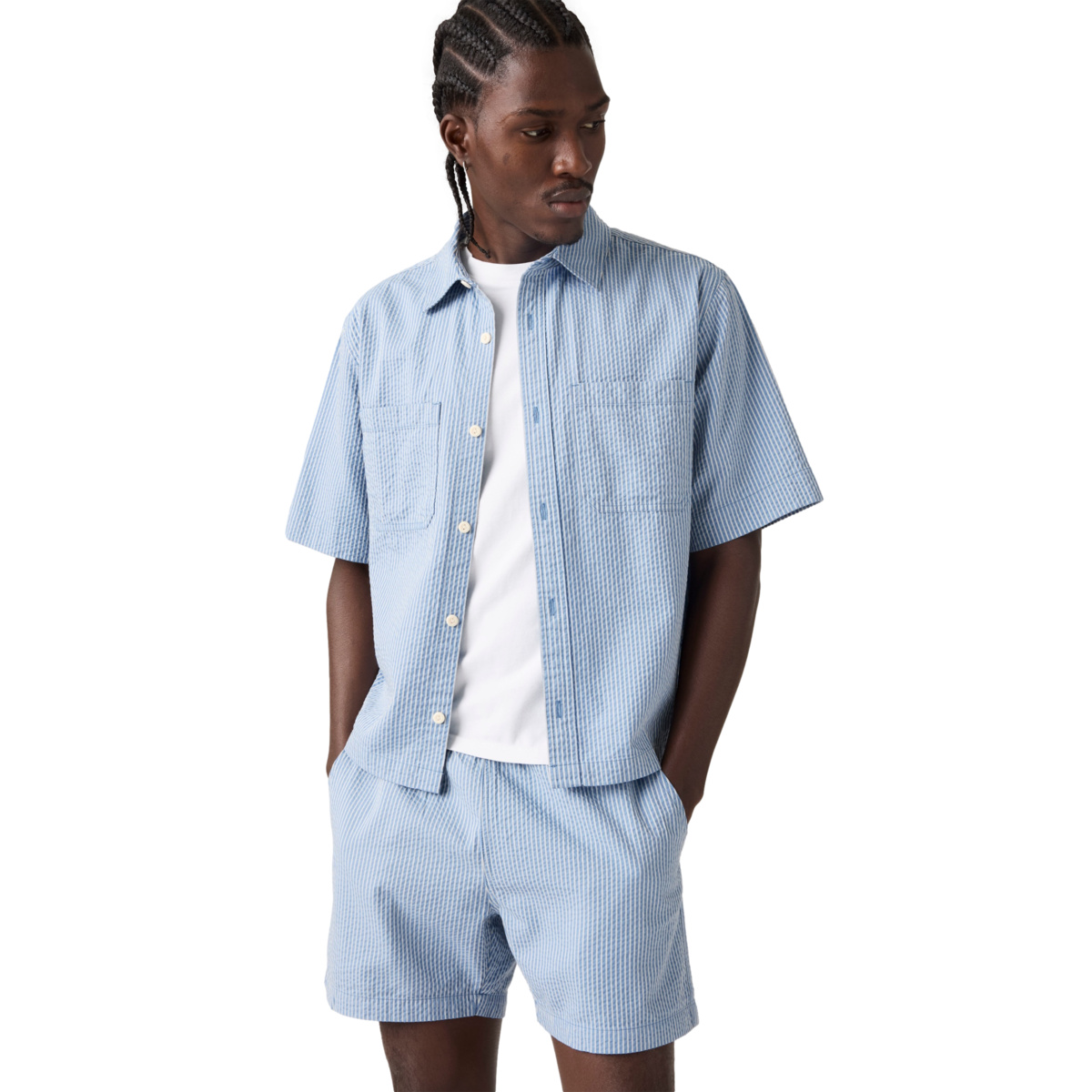 Levi&rsquo;s&reg; Camisa Mechanic Rayas Regular Fit Manga Corta para Hombre image number null