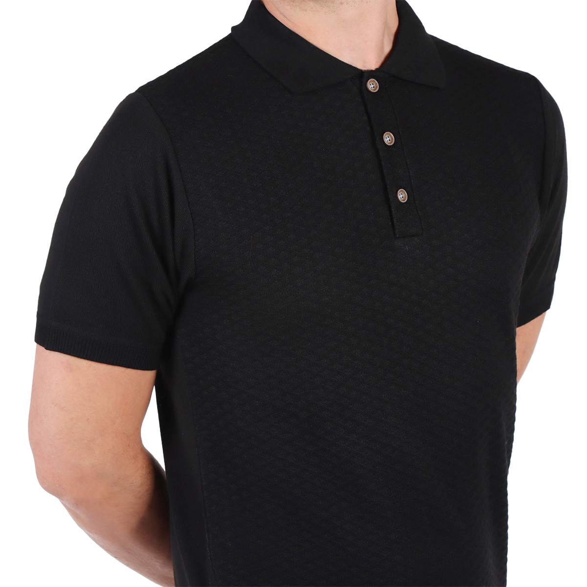 Playera Polo Manga Corta Texturizada Casual Yongster Hombre image number null