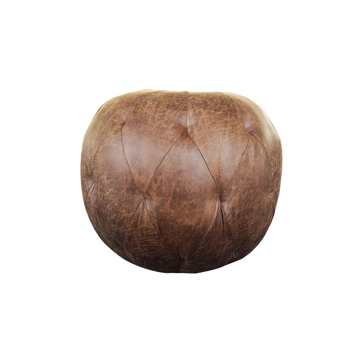 Puff Ormand Leather Brown Vintage Home image number null
