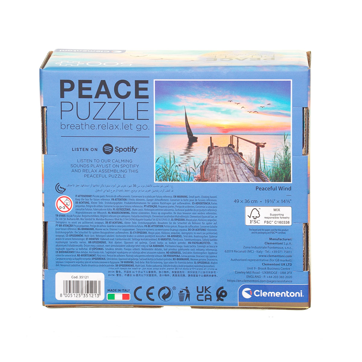 Rompecabezas 500 PIEZAS PEACE COLLECTION  PEACEFUL WIND image number null