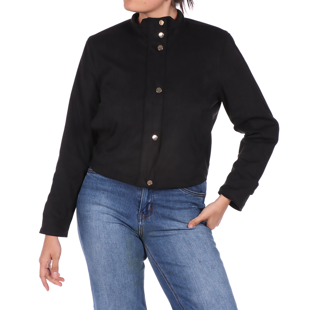 Chamarra Suede con Botones Arqueology para Mujer image number null