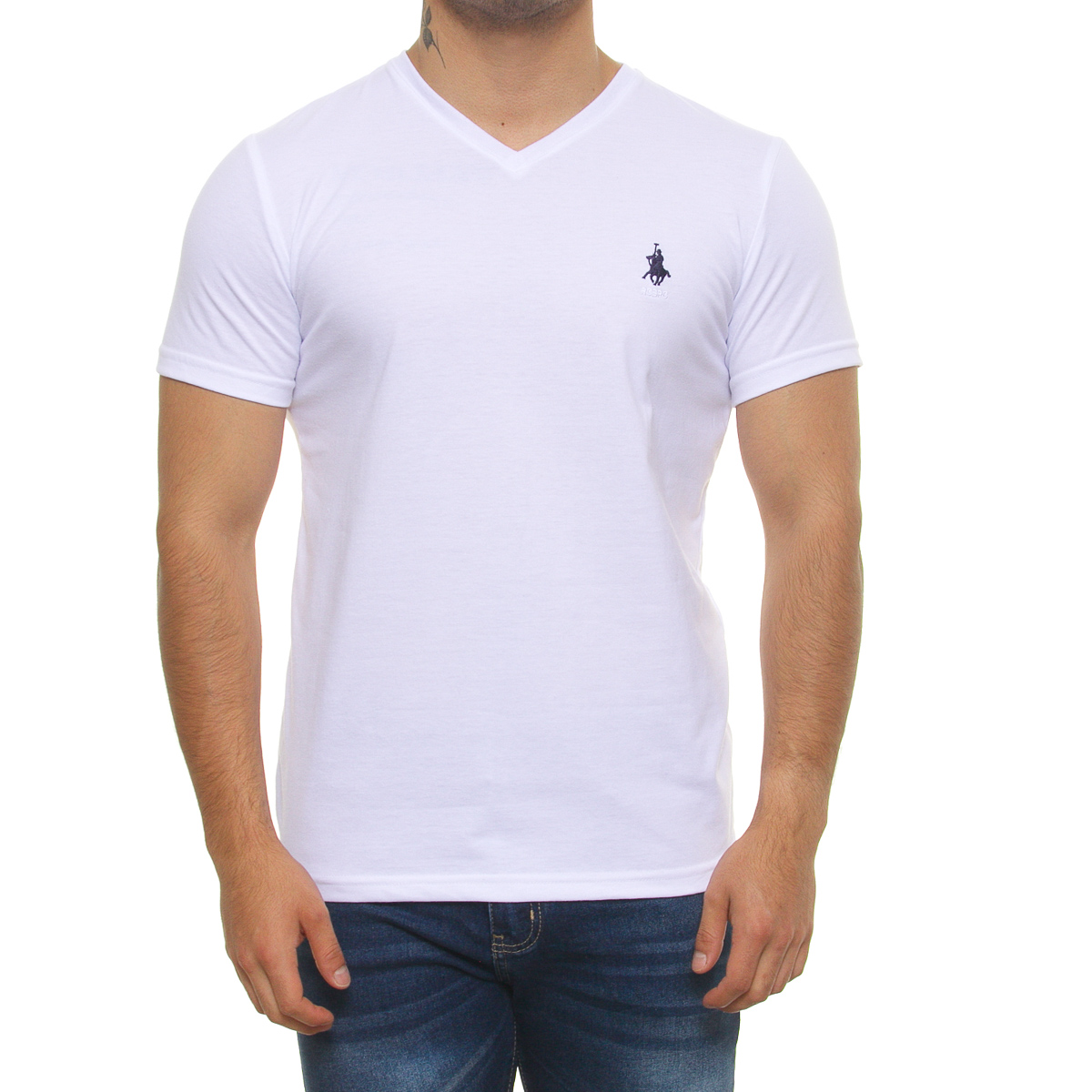 Playera cuello V manga corta para hombre POLO CLUB image number null