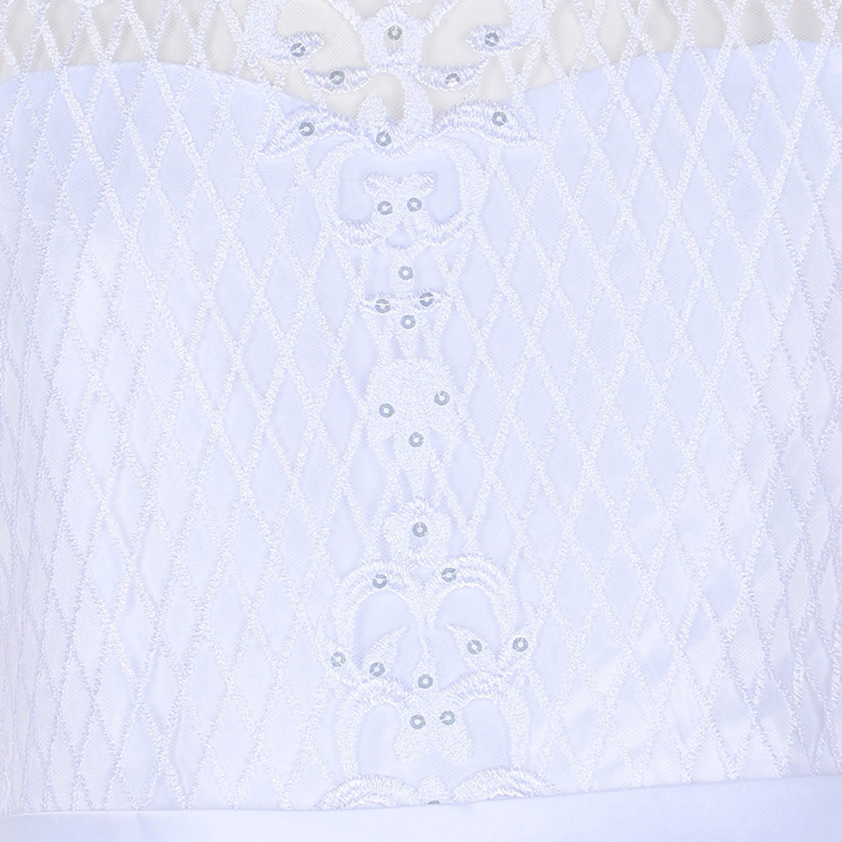 Vestido de Ceremonia Gentii Blanco con Aplicaci&oacute;n Bordado para Ni&ntilde;a image number null