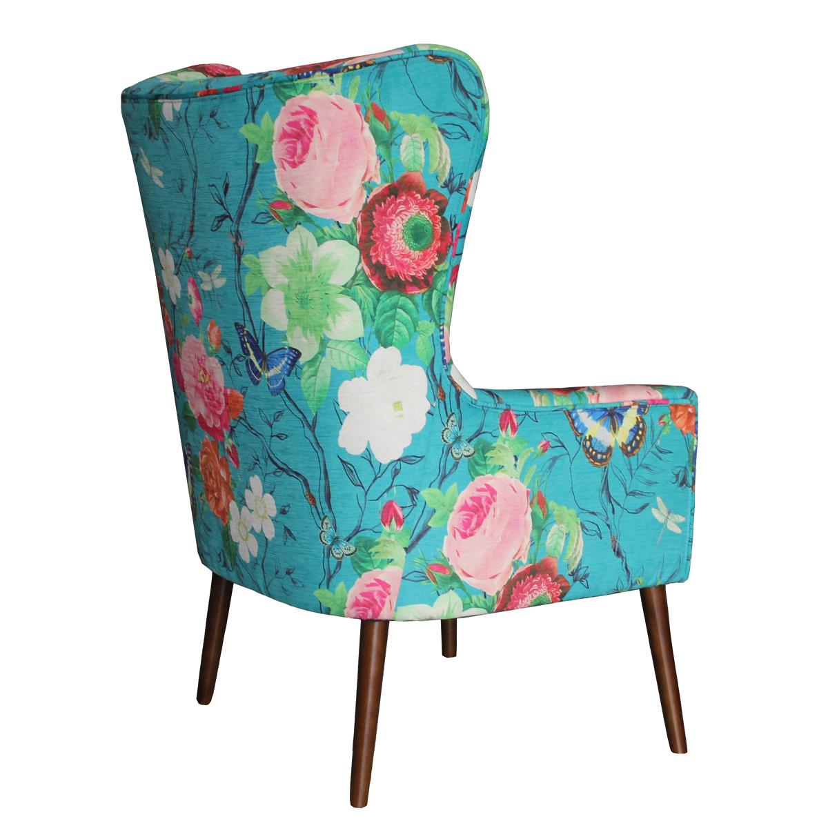 Sill&oacute;n Wing Teal Floral Vintage Home image number null