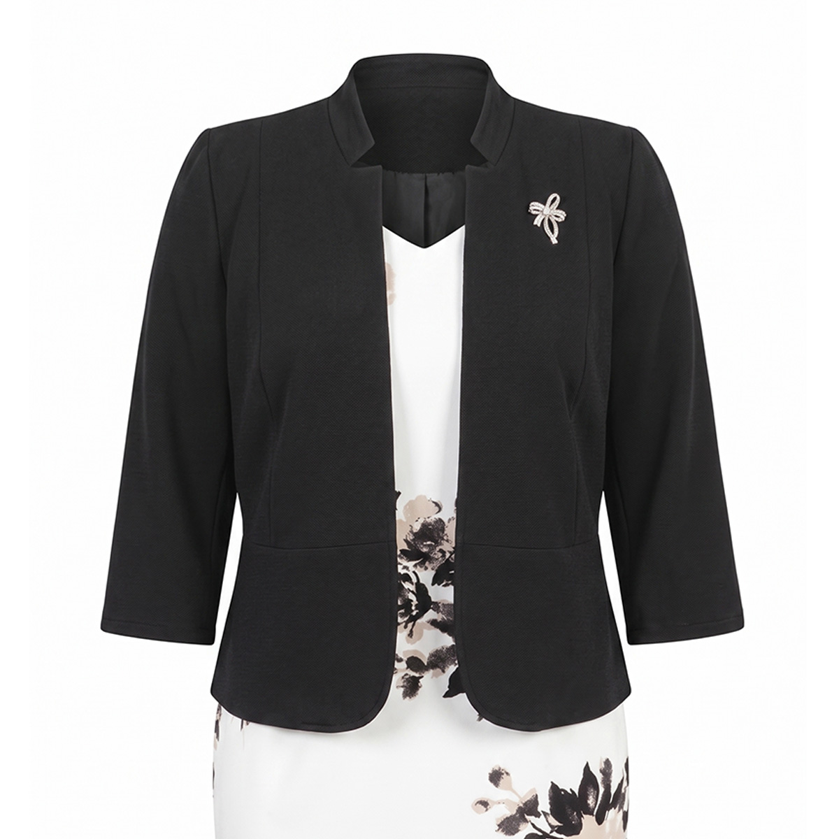 Conjunto Dos Piezas Saco Liso Y Vestido Para Mujer image number null