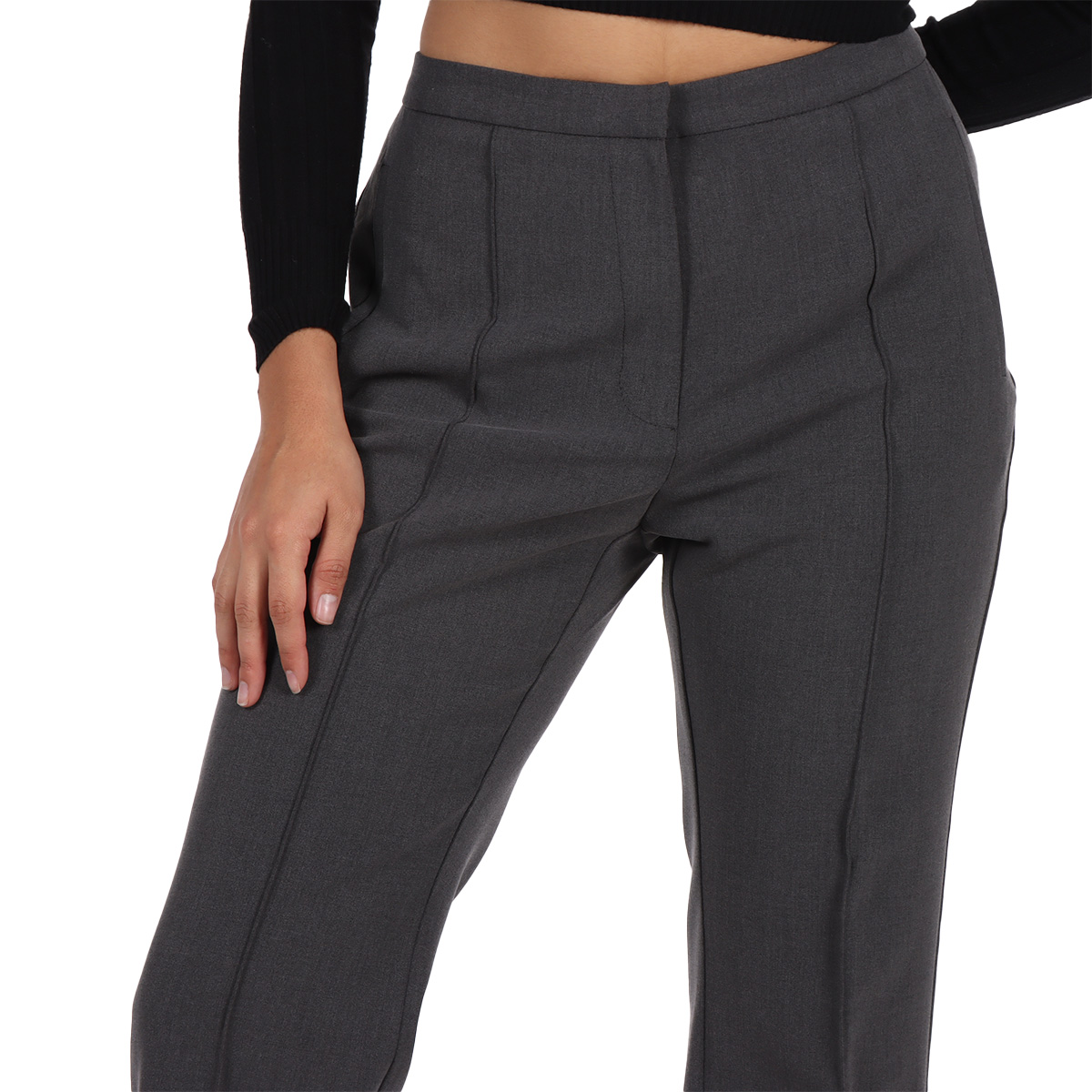 Pantal&oacute;n Tailored Raya Central Tiro Alto Jeanious Mujer image number null