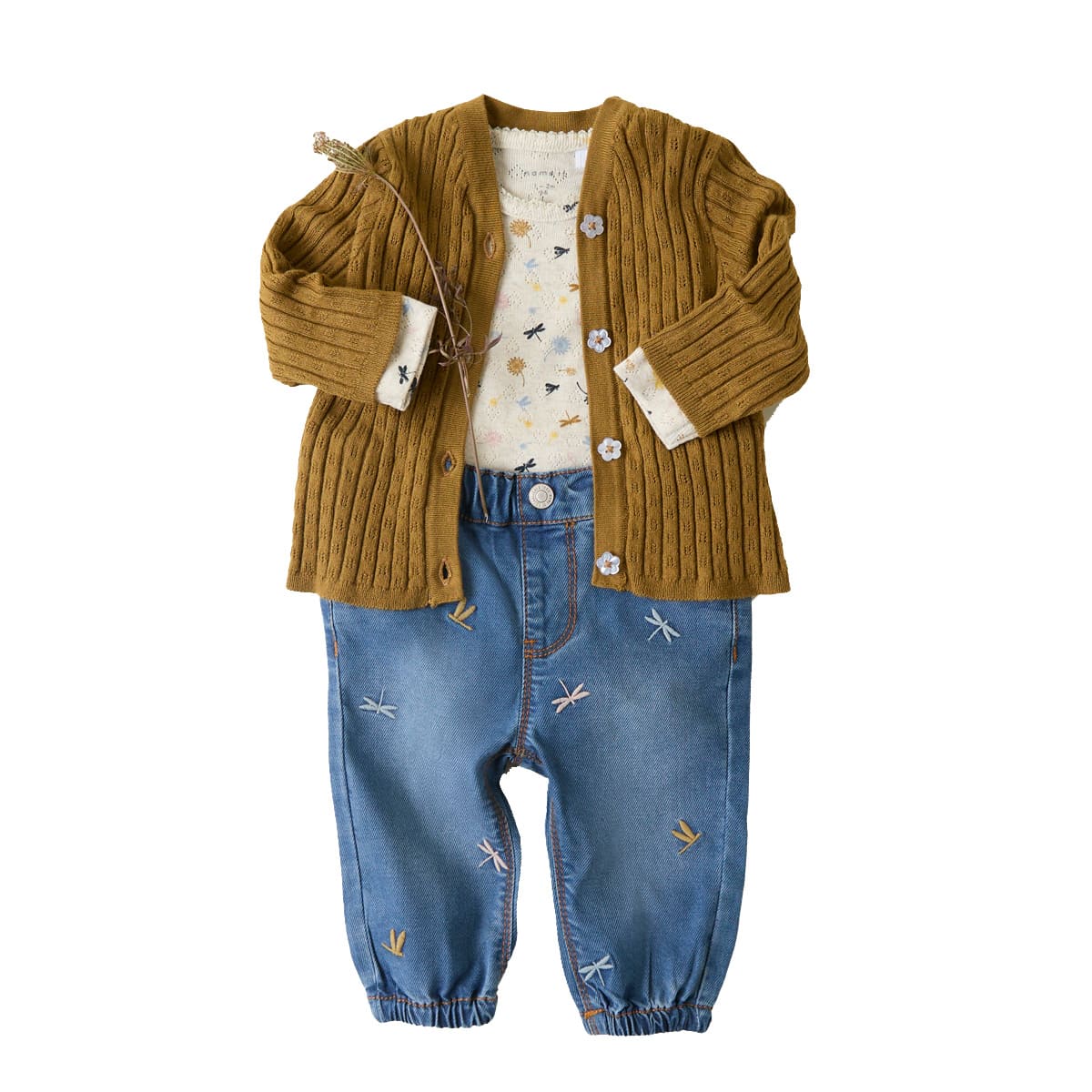 Pantal&oacute;n Denim Bordado Name It para Beb&eacute; Ni&ntilde;a image number null