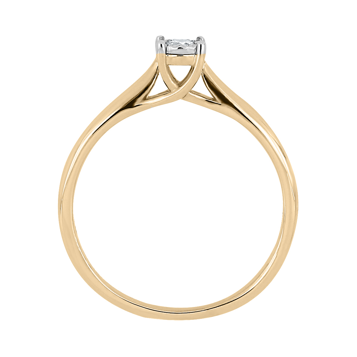 Anillo Oro Amarillo 14k y 0.06 ct Diamante Romanza image number null