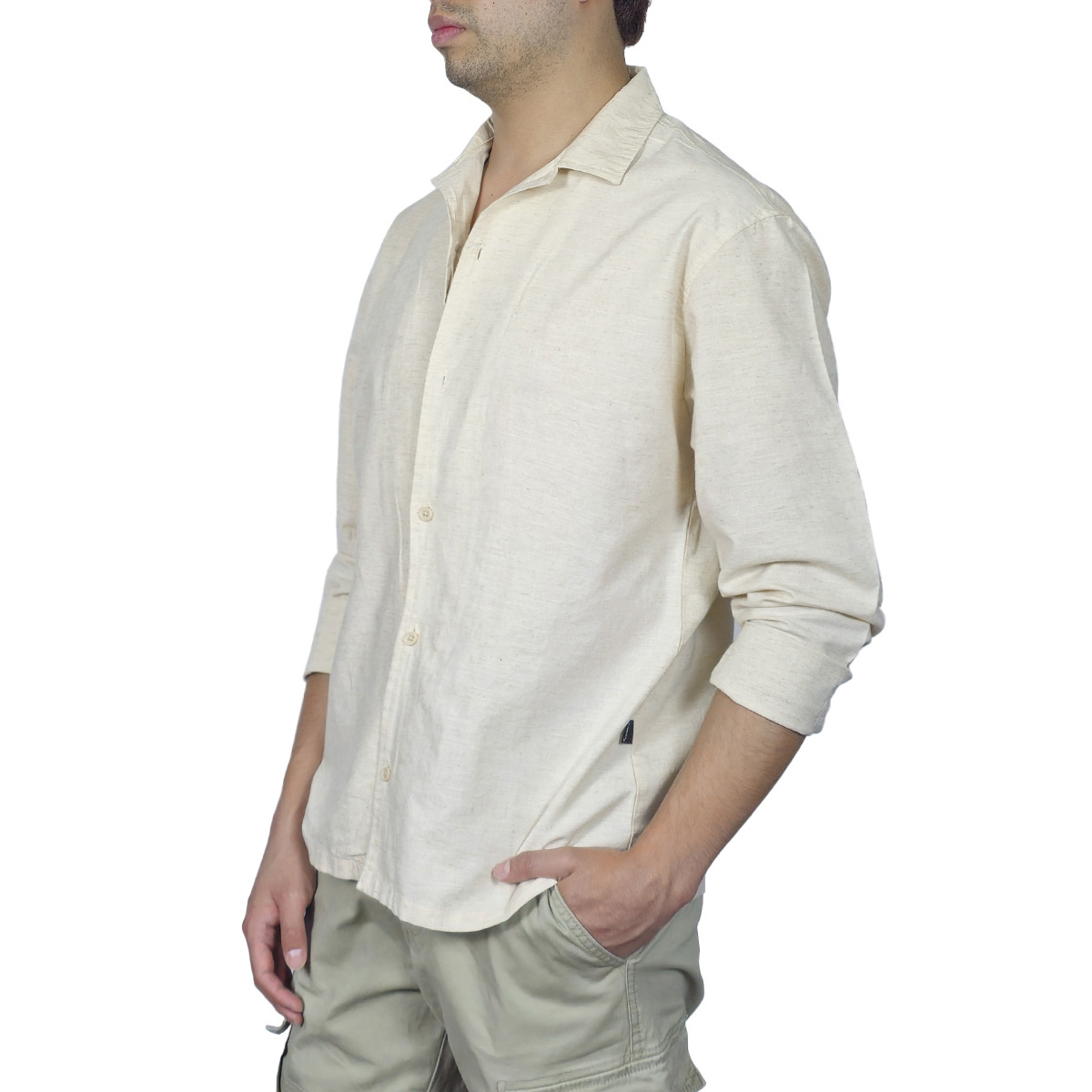 Camisa Casual O'Neill Beige Manga Larga para Hombre image number null