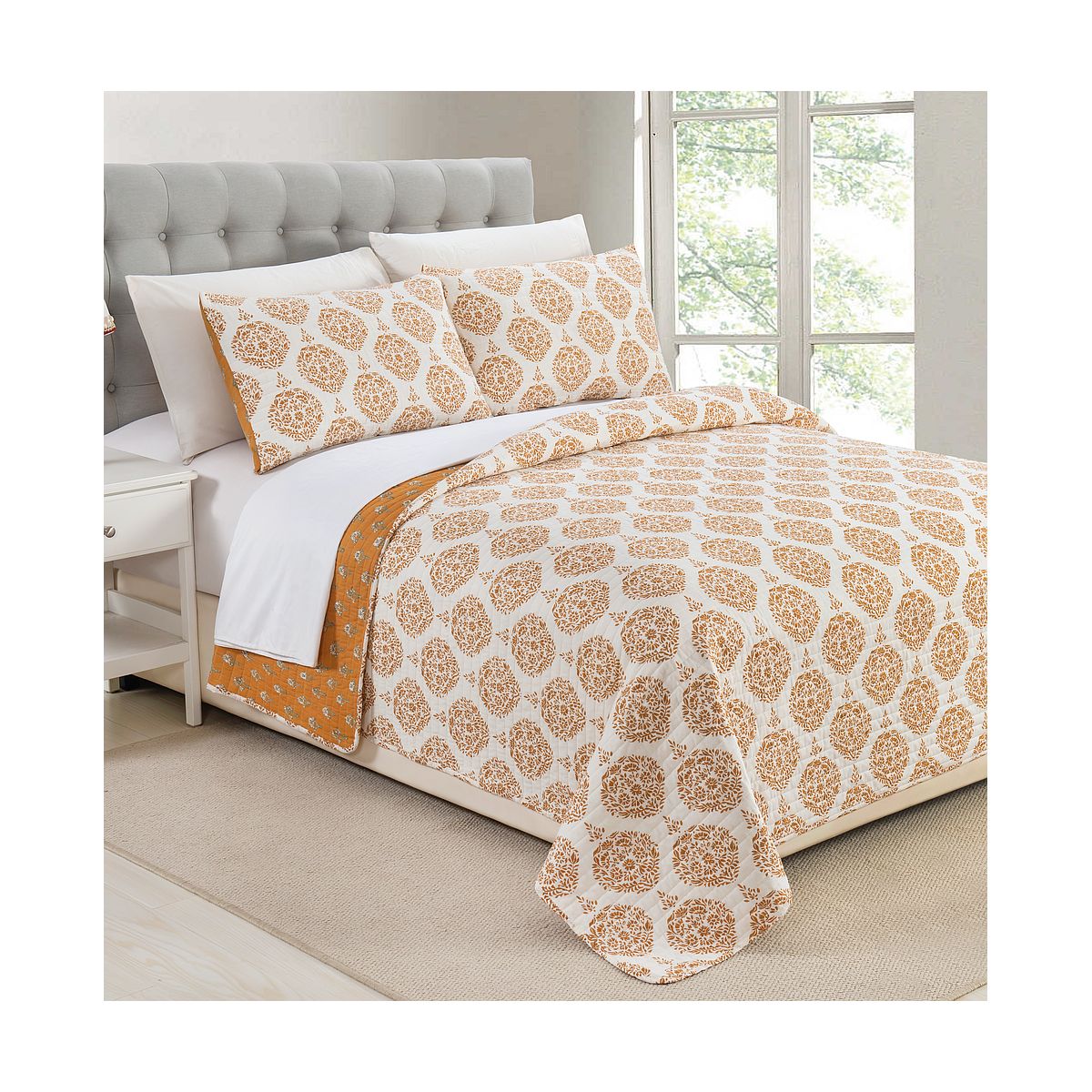 Sobrecama Individual  Naranja Vintage Home image number null