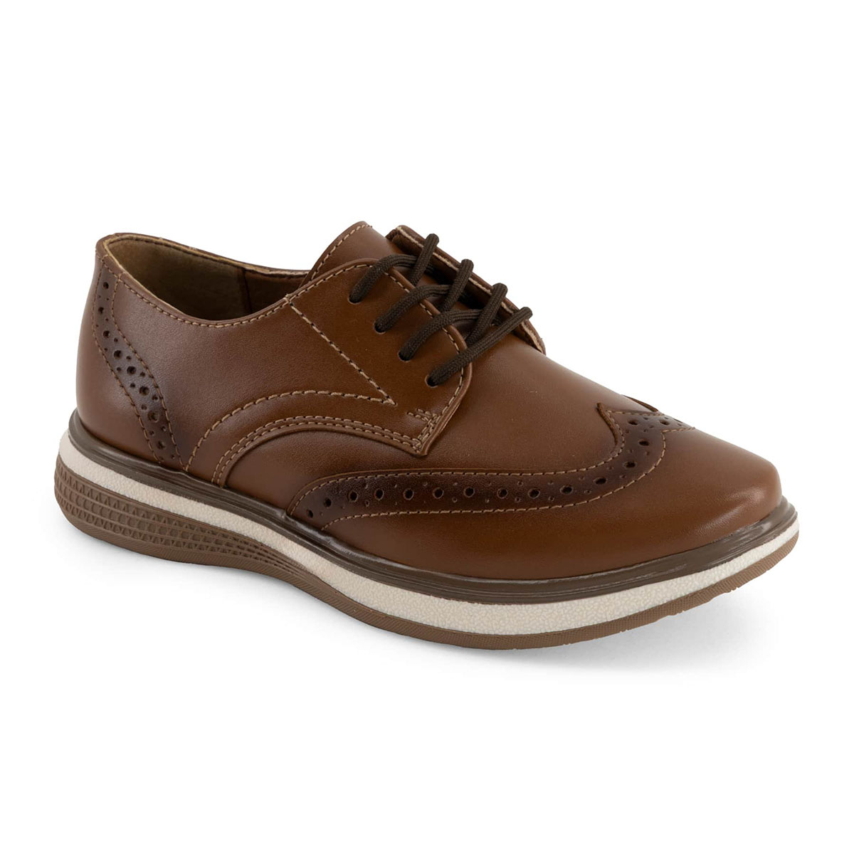 Zapato Casual Andrea Caf&eacute; Con Agujeta para Ni&ntilde;o image number null