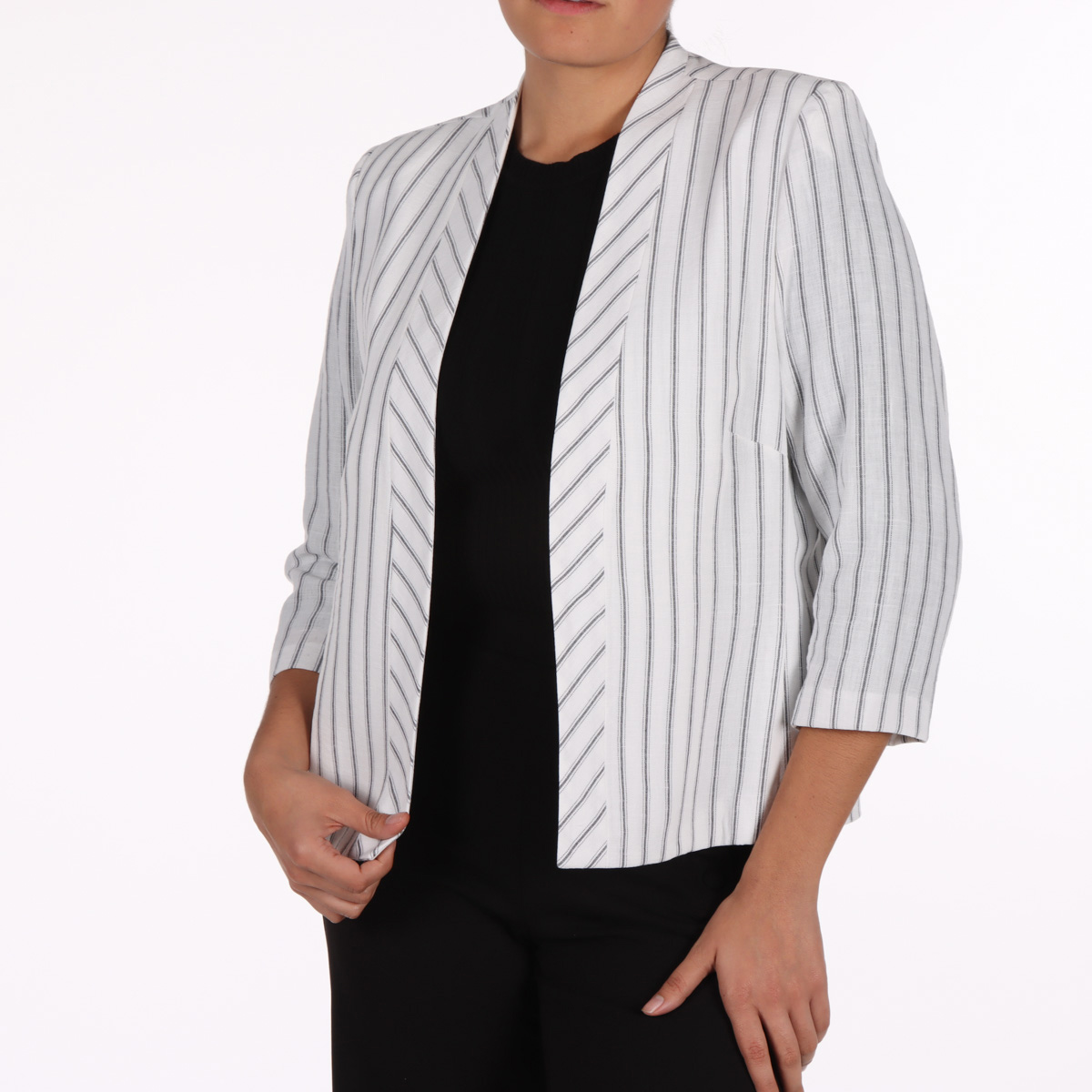 Saco Rayas Manga 3/4 Elegante Diva By Gamus para Mujer image number null