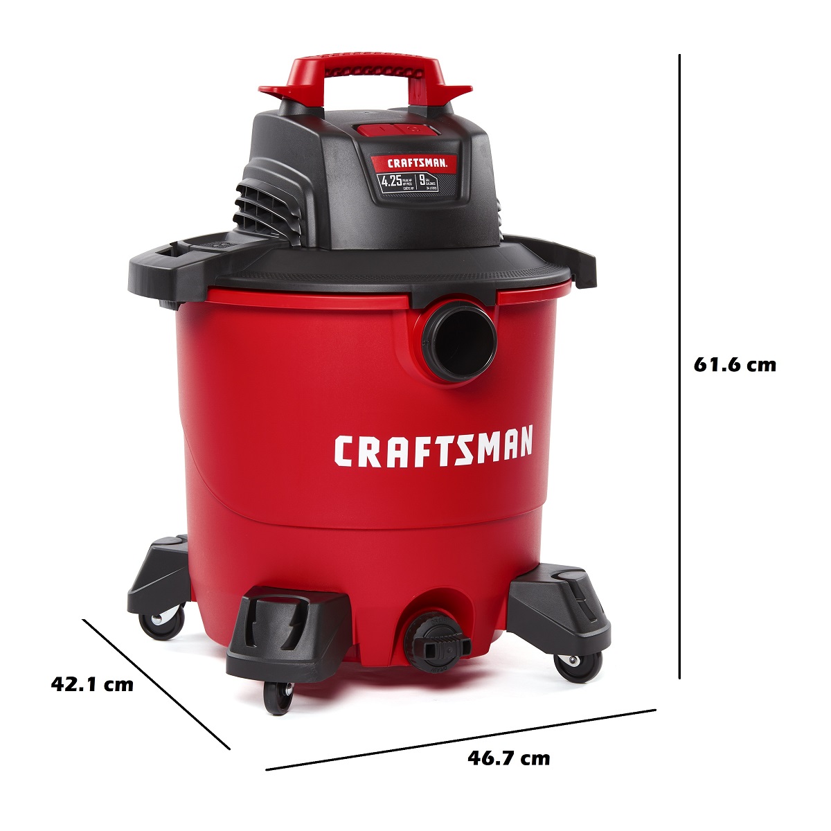 Aspiradora de 9 Galones y 4.25 HP para Seco y Mojado Mod. CMXEVBE17590 Craftsman image number null