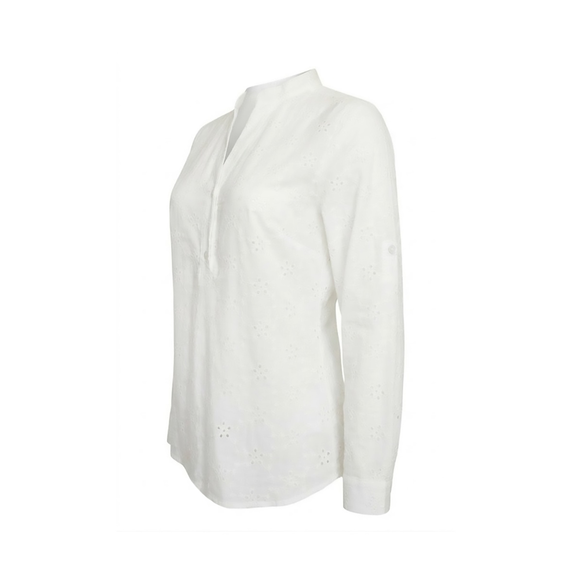 Blusa Eyelet Manga 3/4 Chaps Para Mujer image number null