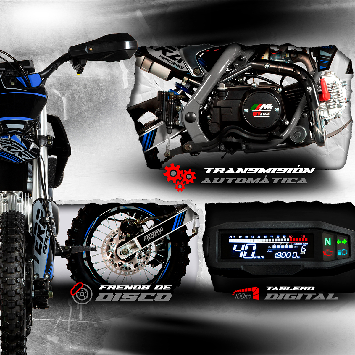 Motocicleta MB Terra 110 Gt Line Azul 2027 image number null