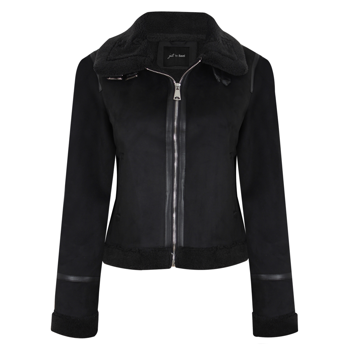 Chamarra tipo aviador con borrega para Mujer Petite JUST BY BASEL image number null