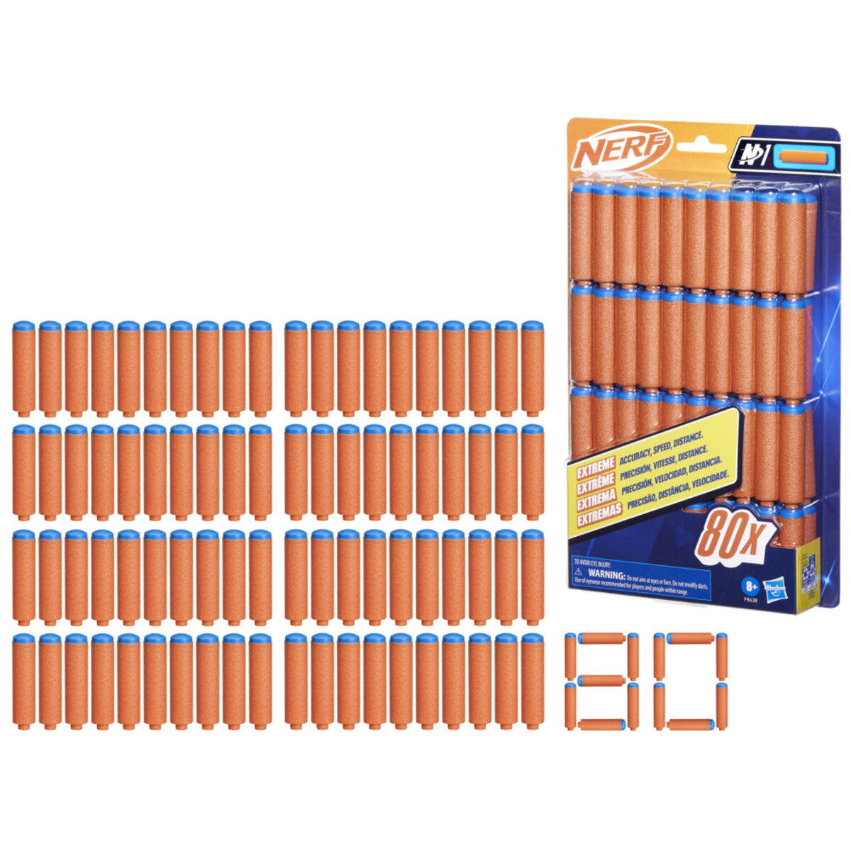 Set Dardos N1 L&iacute;nea Nerf N Series 80 Piezas Hasbro image number null