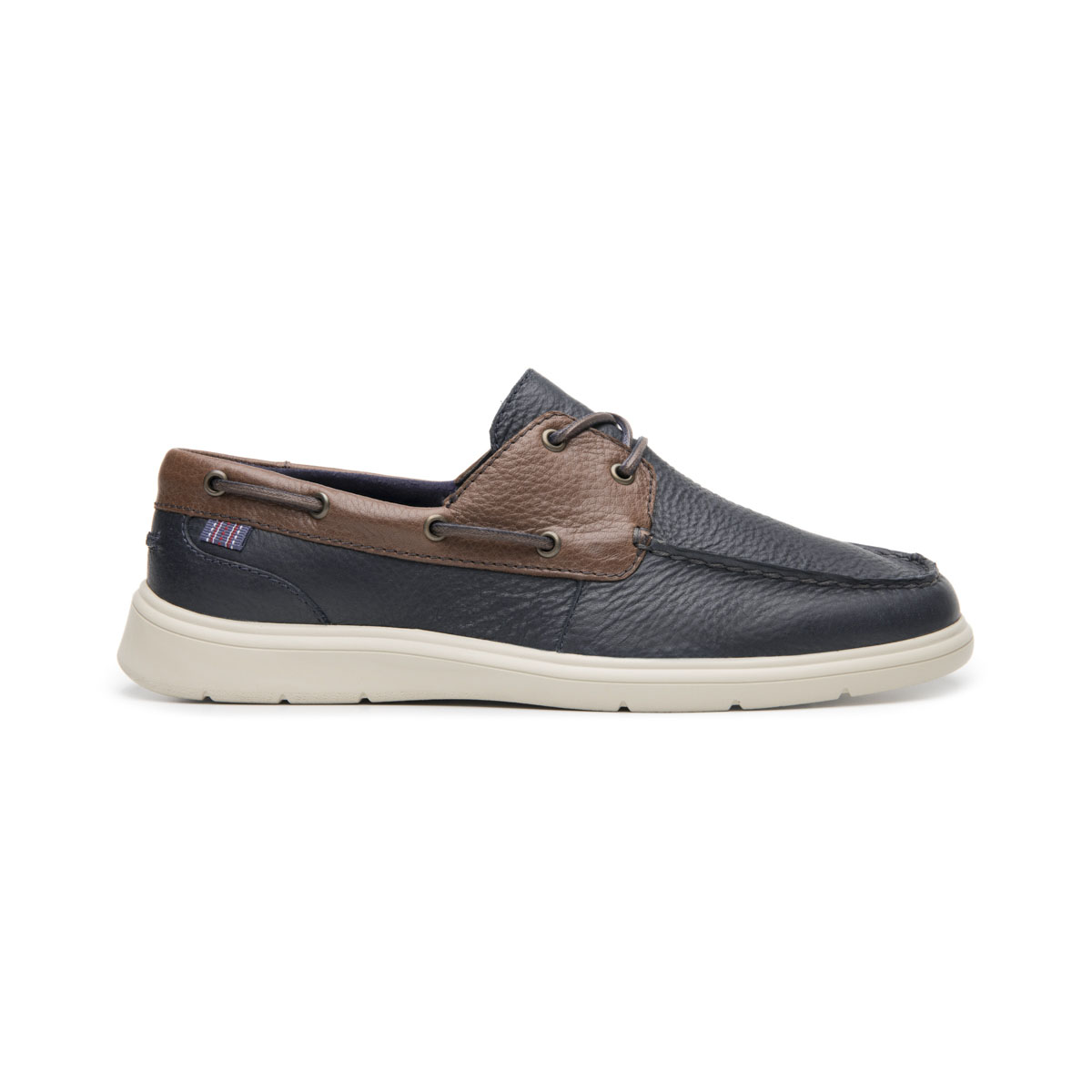 Mocas&iacute;n N&aacute;utico en Piel Flexi Azul para Hombre image number null