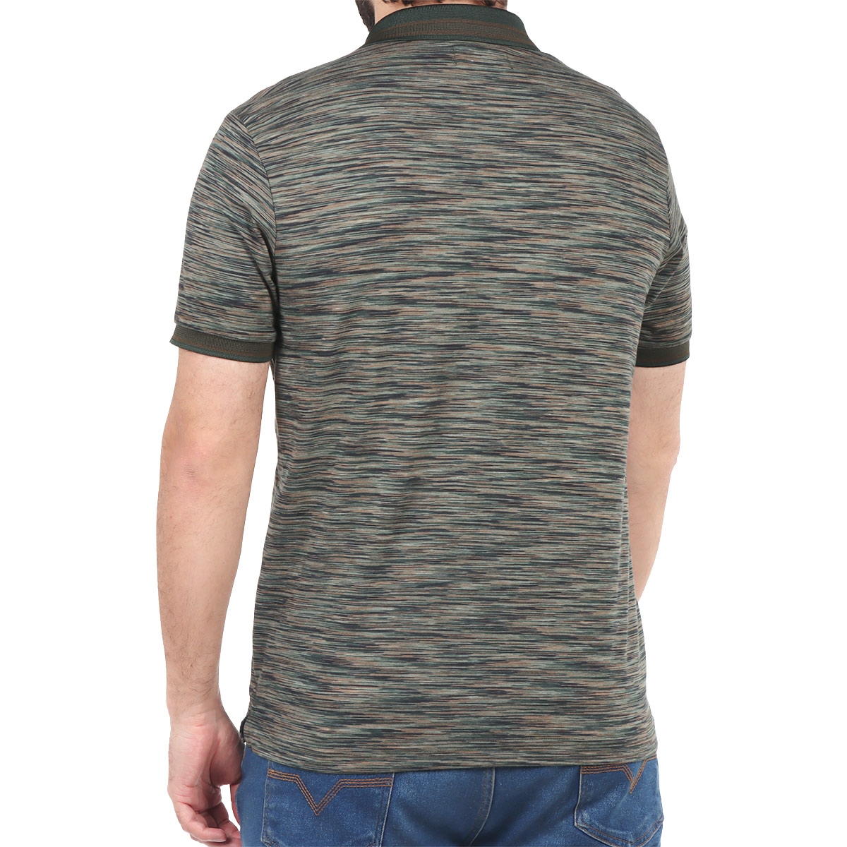 Playera Polo Slim Fit Patron Combinado Carlo Corinto Hombre image number null