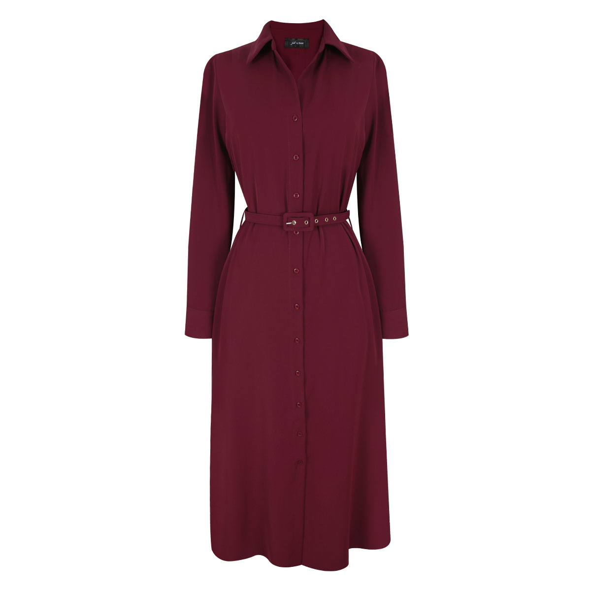 Vestido camisero con cintur&oacute;n al tono para Mujer Petite JUST BY BASEL image number null