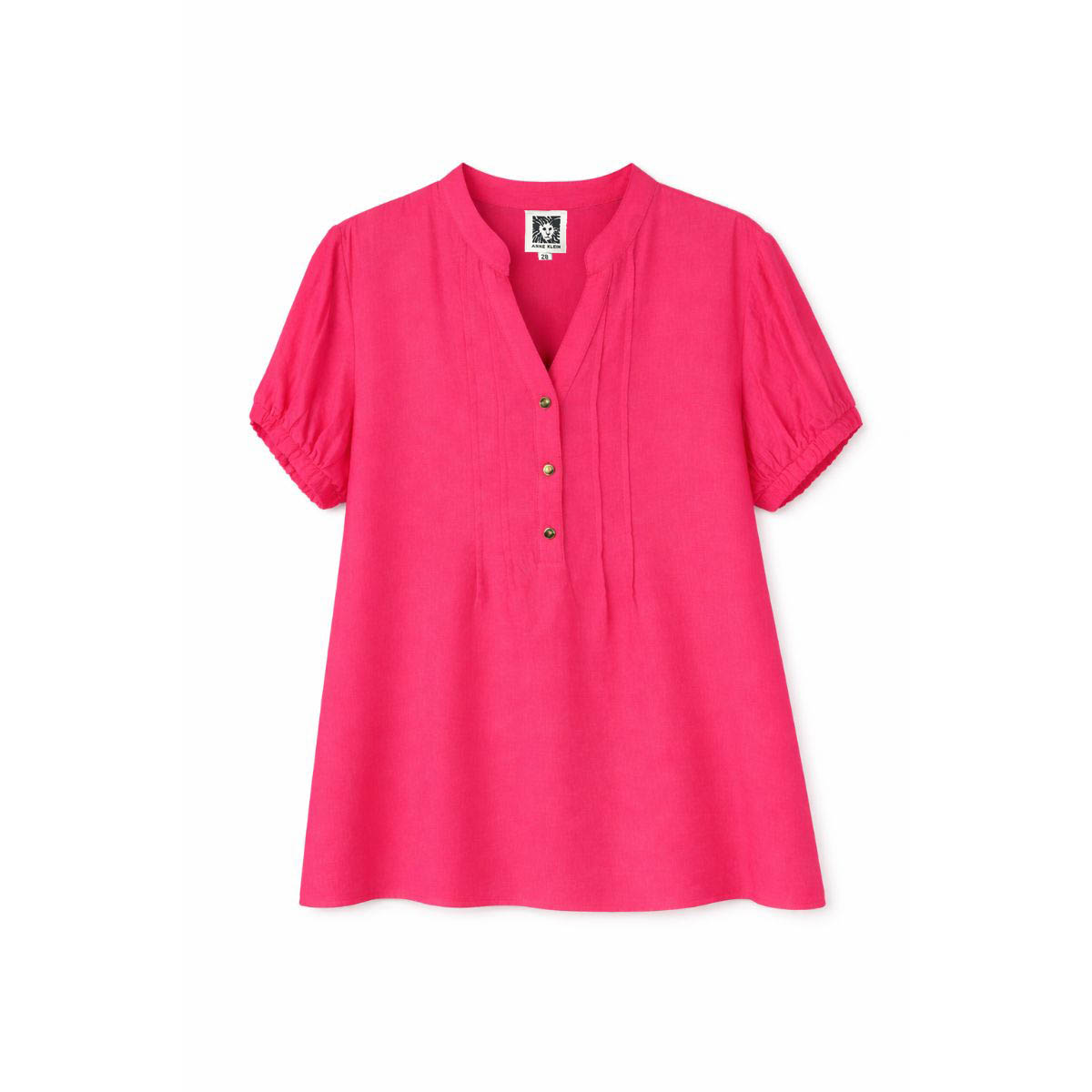 Blusa Lisa Manga Corta Anne Klein Para Mujer image number null