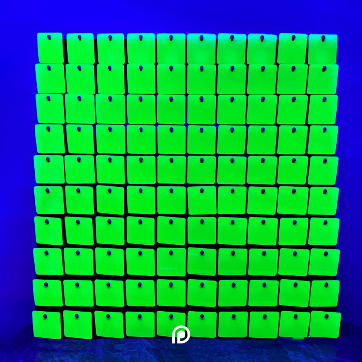 Panel 4D Ne&oacute;n Verde 30x30cm Deco PVC image number null