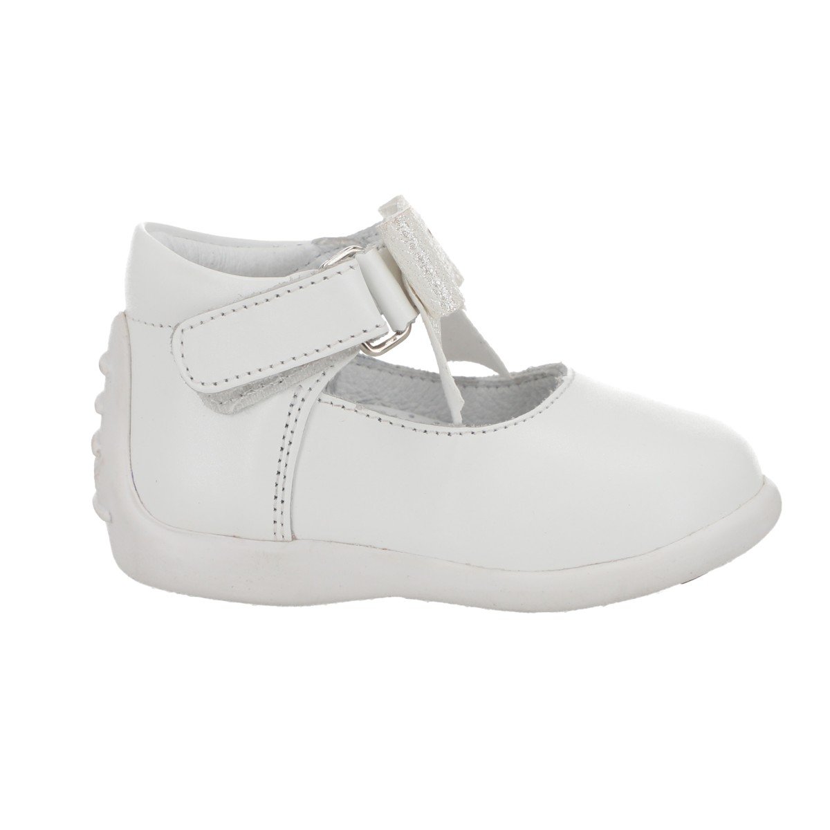 Zapato Blanco Ceremonia Andanenes con Aplicaci&oacute;n Mo&ntilde;o para Beb&eacute; Ni&ntilde;a image number null