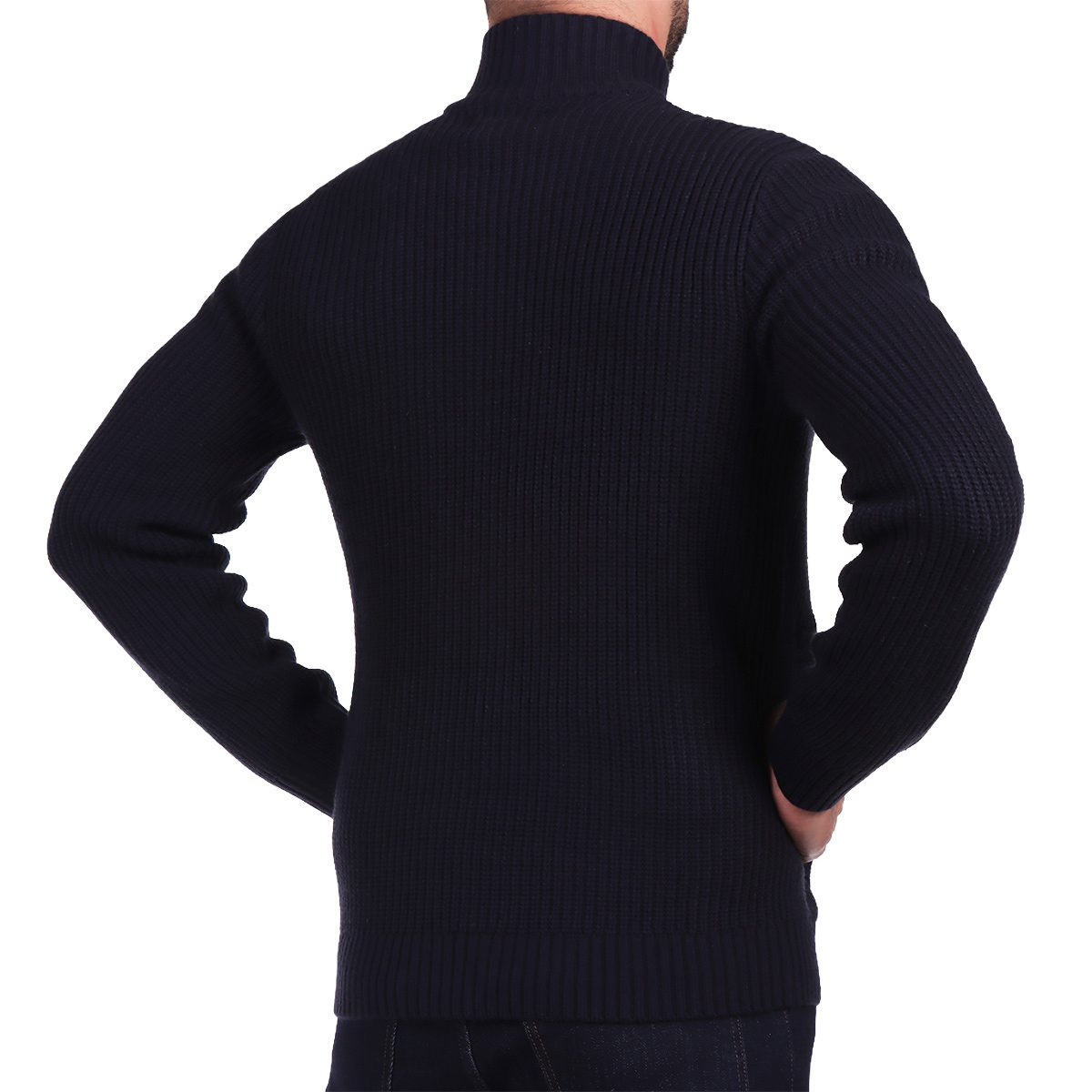 Su&eacute;ter Tejido Acanalado Cierre Completo OVS para Hombre image number null