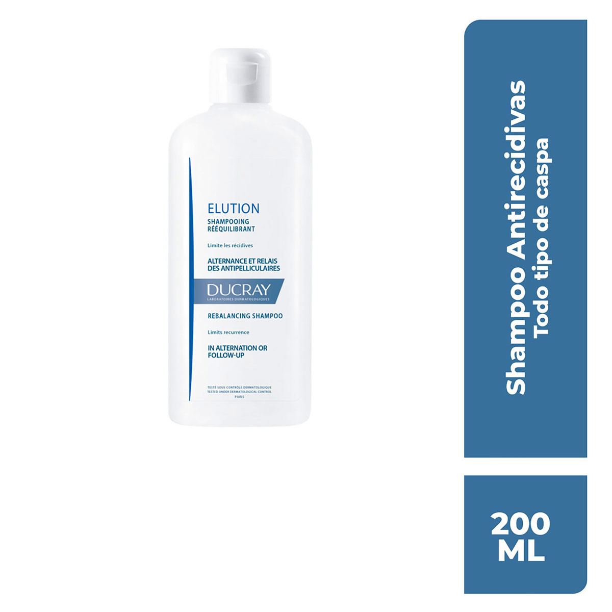 Ducray Elution Shampoo Reequilibrante Anticaspa Suave 200ml image number null