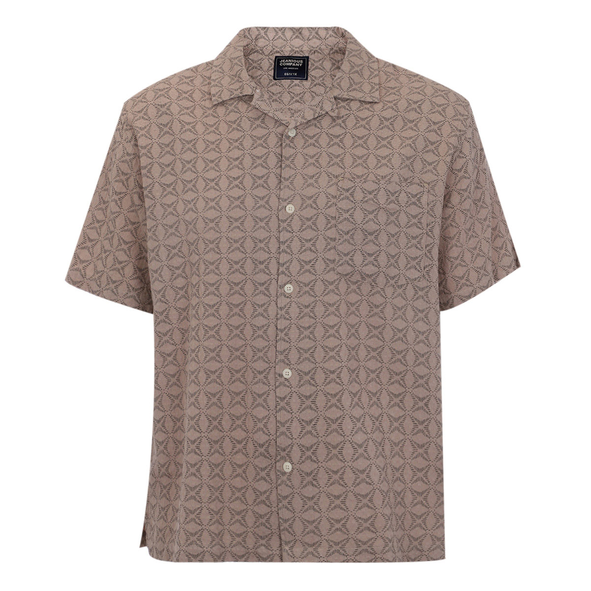 Camisa Estampada Jeanious Manga Corta para Hombre Plus image number null