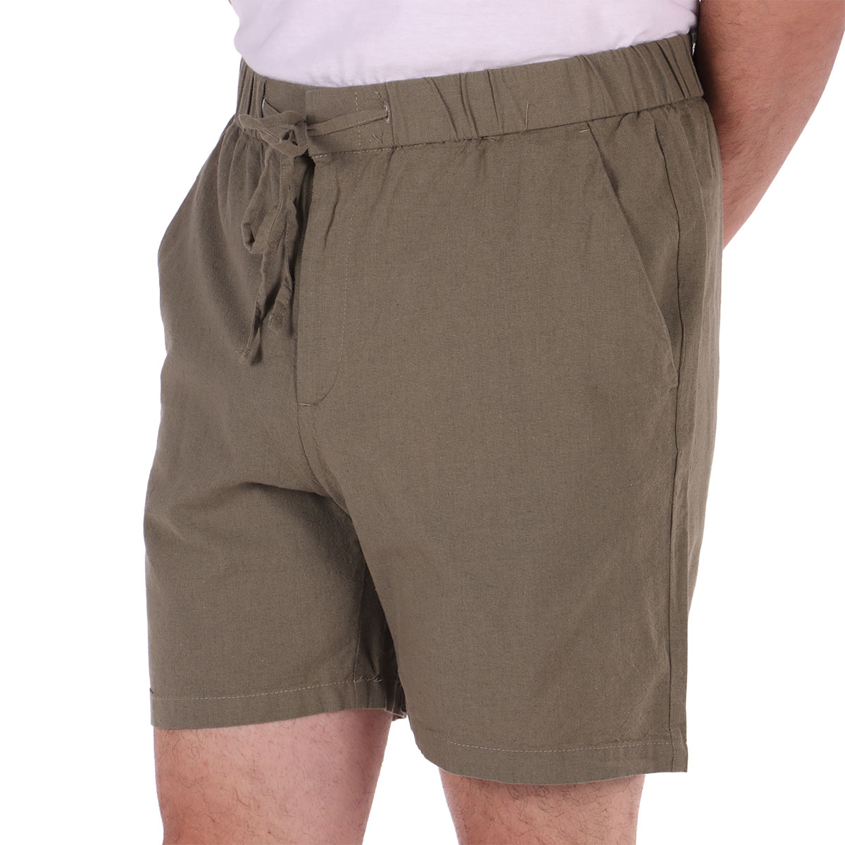 Bermuda Lino Cintura El&aacute;stica Fukka para Hombre image number null