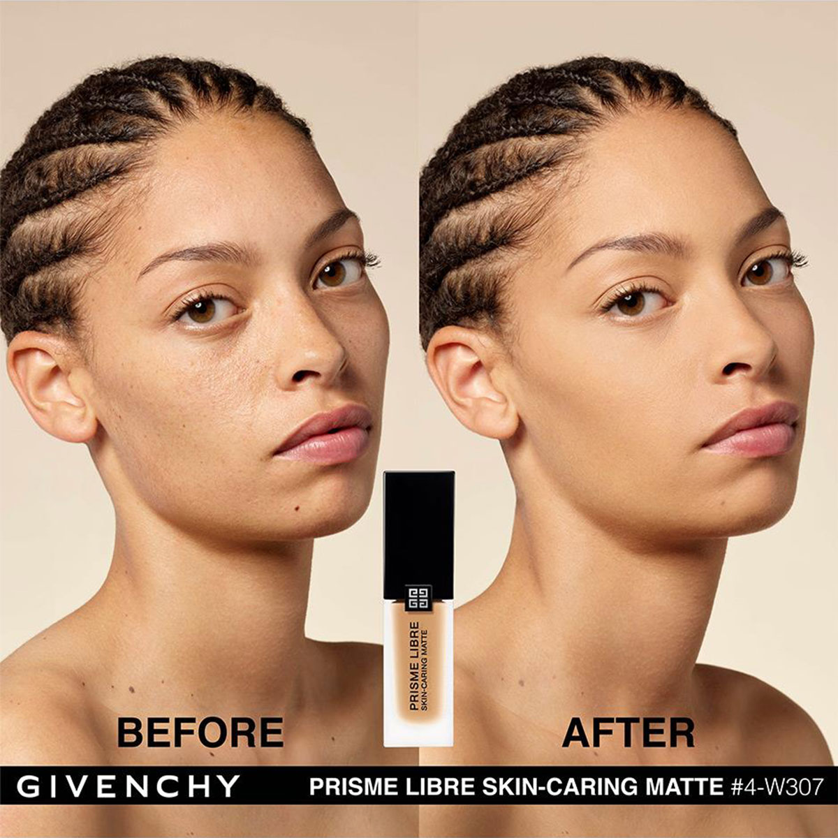 Base de maquillaje l&iacute;quida matificante Givenchy Prisme 24 horas de duraci&oacute;n. 4- W307 image number null