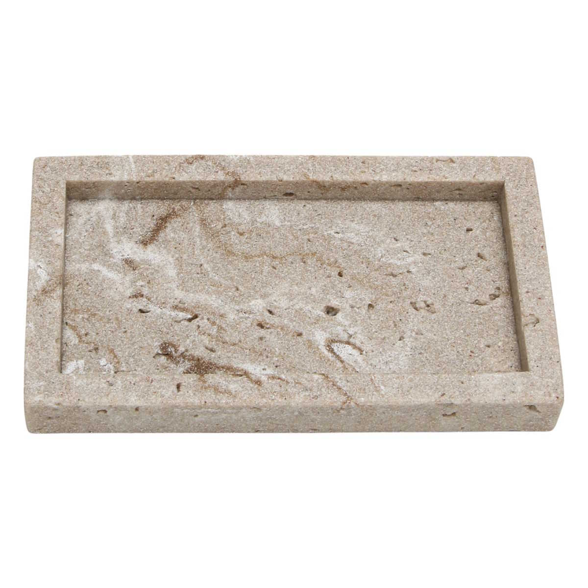 Jabonera Sidney Marmoleado Beige Poliresina Zense image number null
