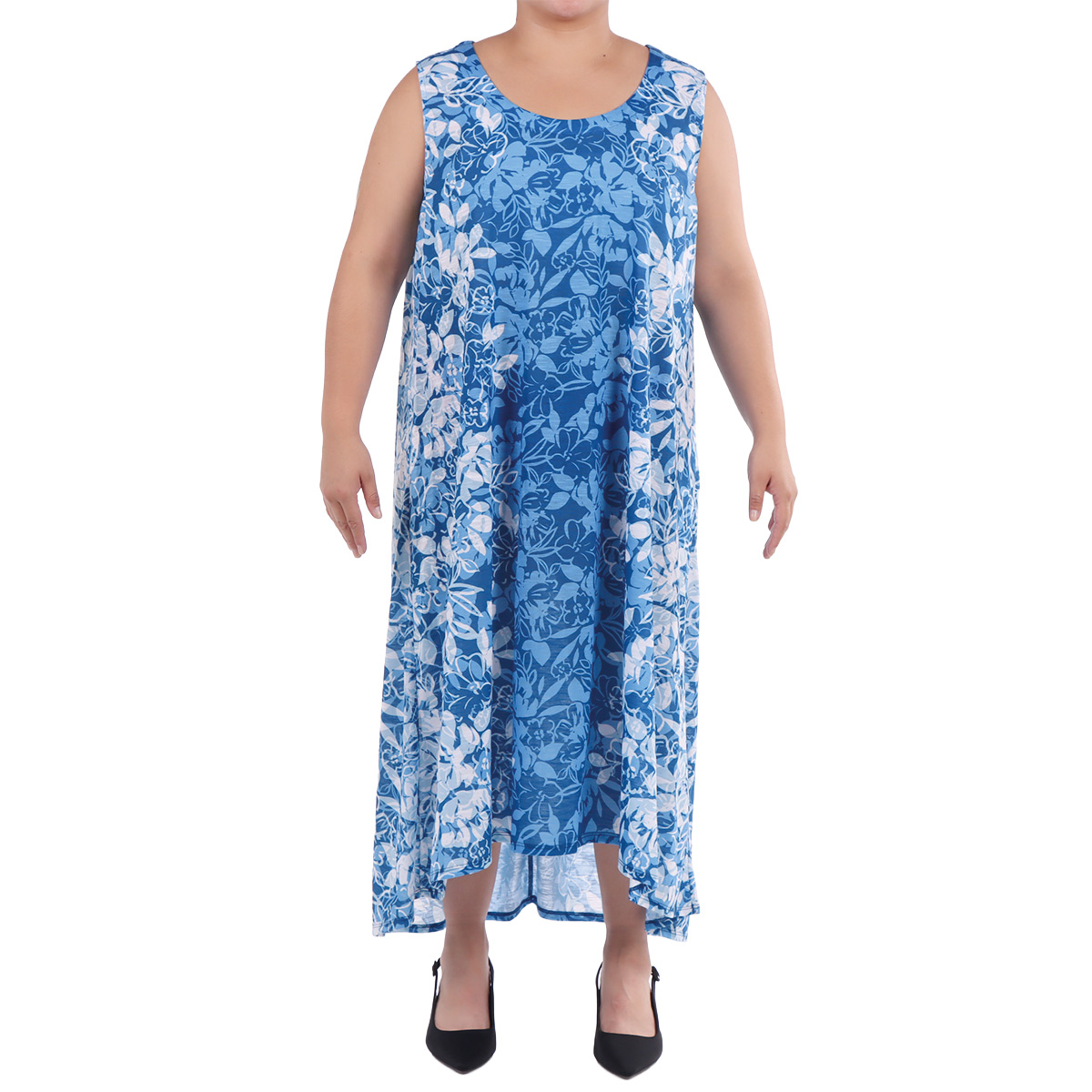 Vestido Asim&eacute;trico Estampado Flores Ruby Rd para Mujer Curvy image number null
