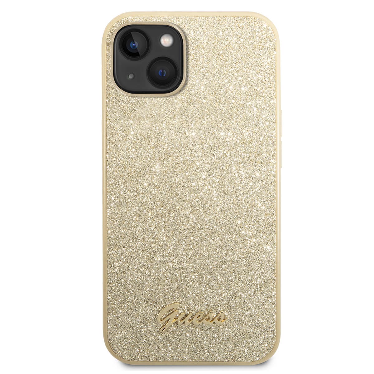 Funda Guess Glitter Flakes Dorada para iPhone 14 Plus image number null