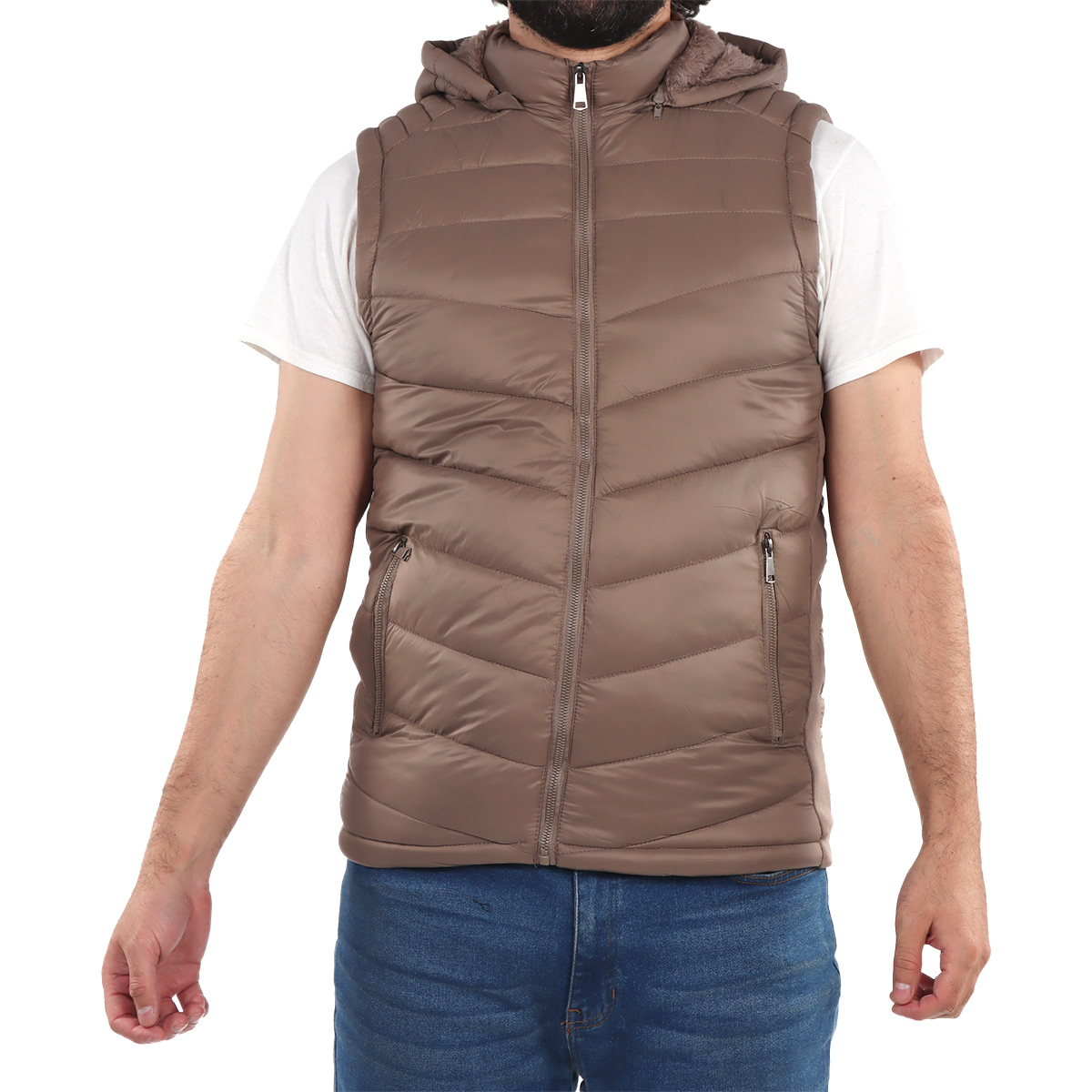Chaleco Capitonado con Gorro Tim Men para Hombre image number null