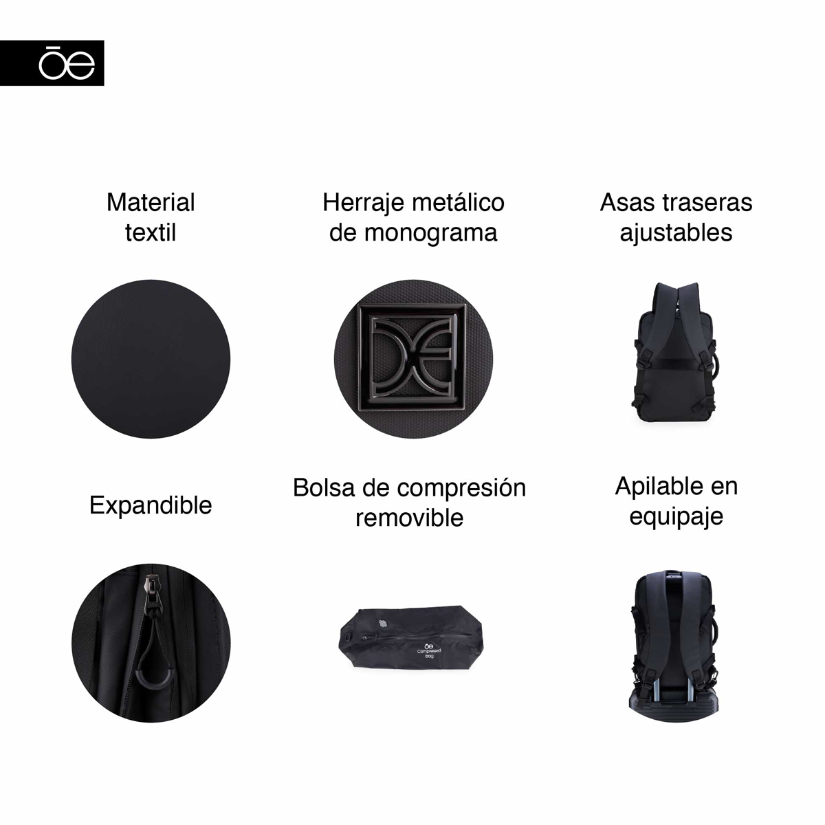 Mochila Porta Lap Negra Cloe  SS 832 image number null