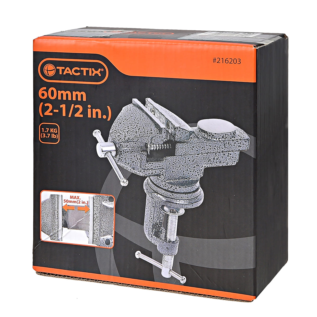 Tornillo de Banco Tactix Base Giratoria 60MM (2-1/2IN) image number null