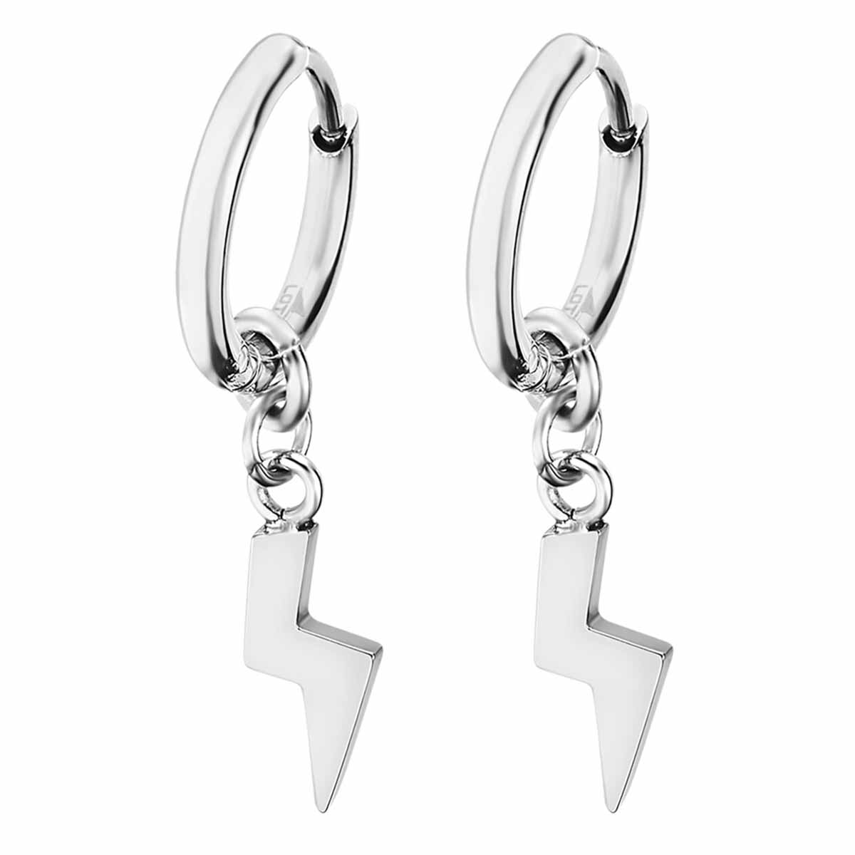 Aretes Acero Inoxidable Pulido Lotus Style para Hombre image number null