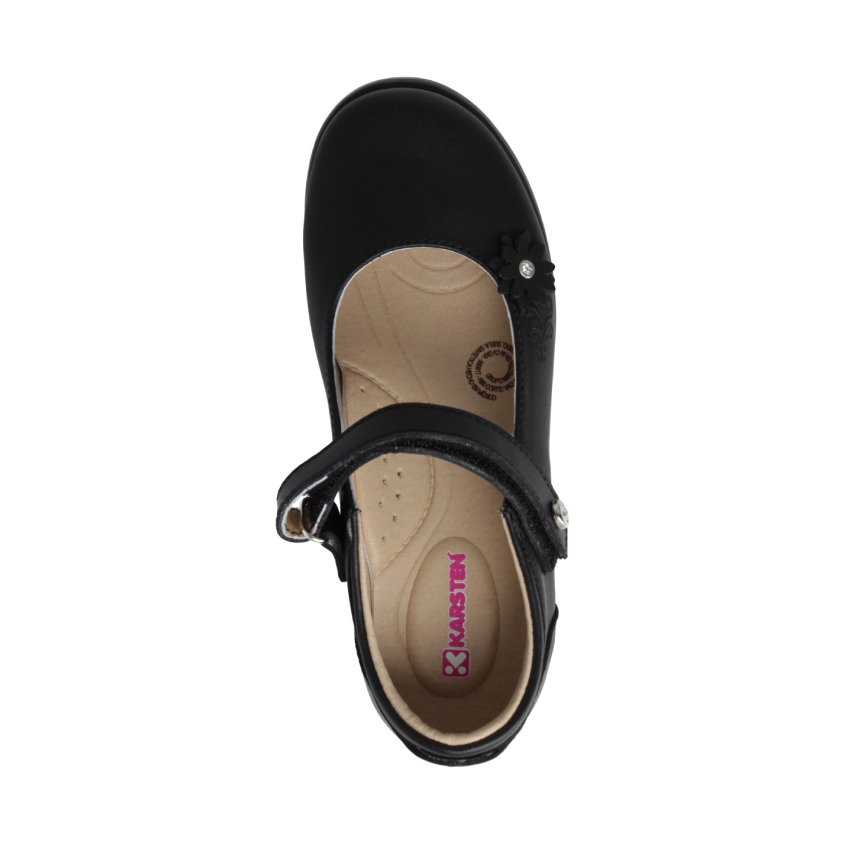 Zapato Escolar Karsten Aplicaci&oacute;n Flor para Ni&ntilde;a image number null