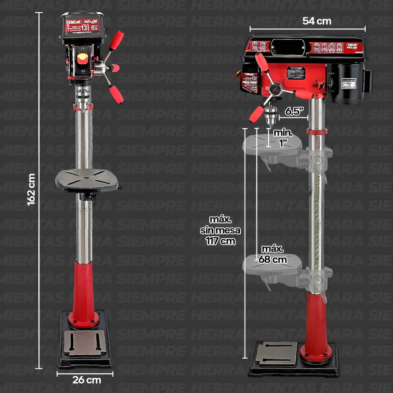 Taladro de Columna de Piso Profesional de 13" Kn Dp-13F Knova image number null