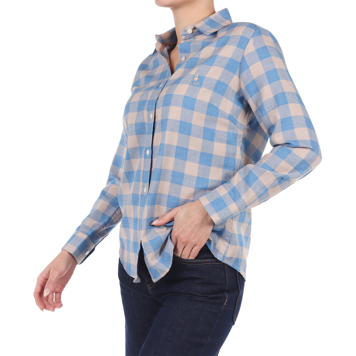 Camisa Cuadros Manga Larga Royal Polo Club Mujer Petite image number null