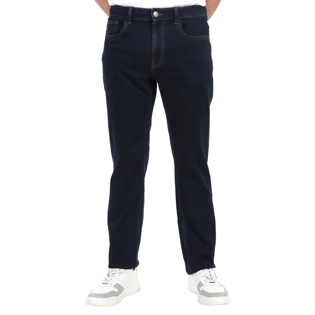 Jeans Modelo Regular Fit Azul Oscuro OVS para Hombre image number null
