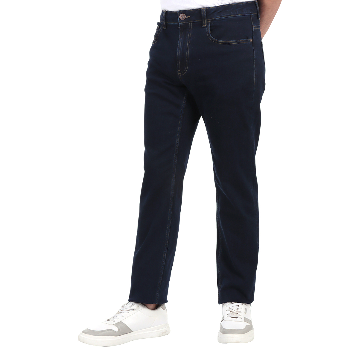 Jeans Modelo Regular Fit Azul Oscuro OVS para Hombre image number null