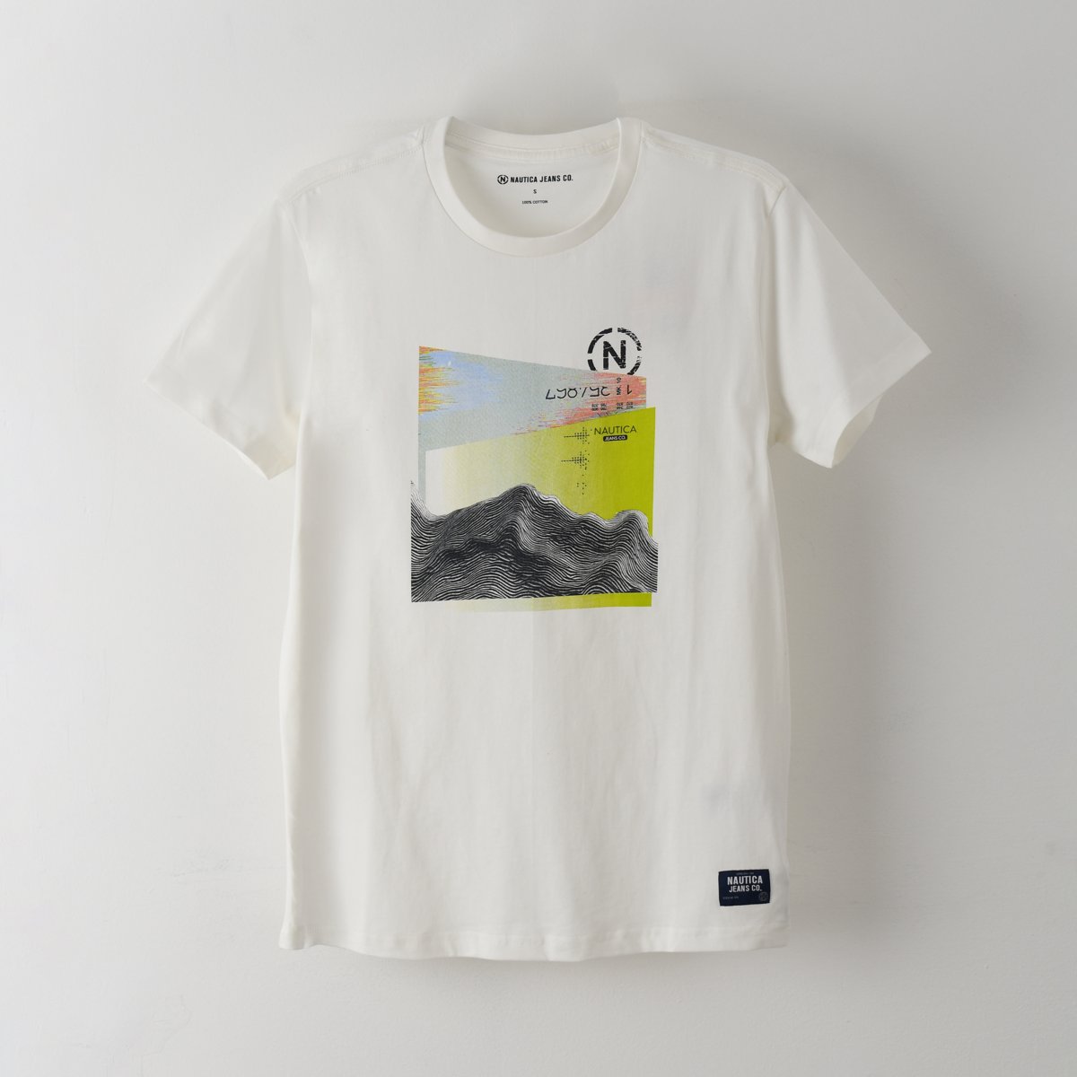 Playera con Dise&ntilde;o Cuello Redondo Nautica Manga Corta para Hombre image number null
