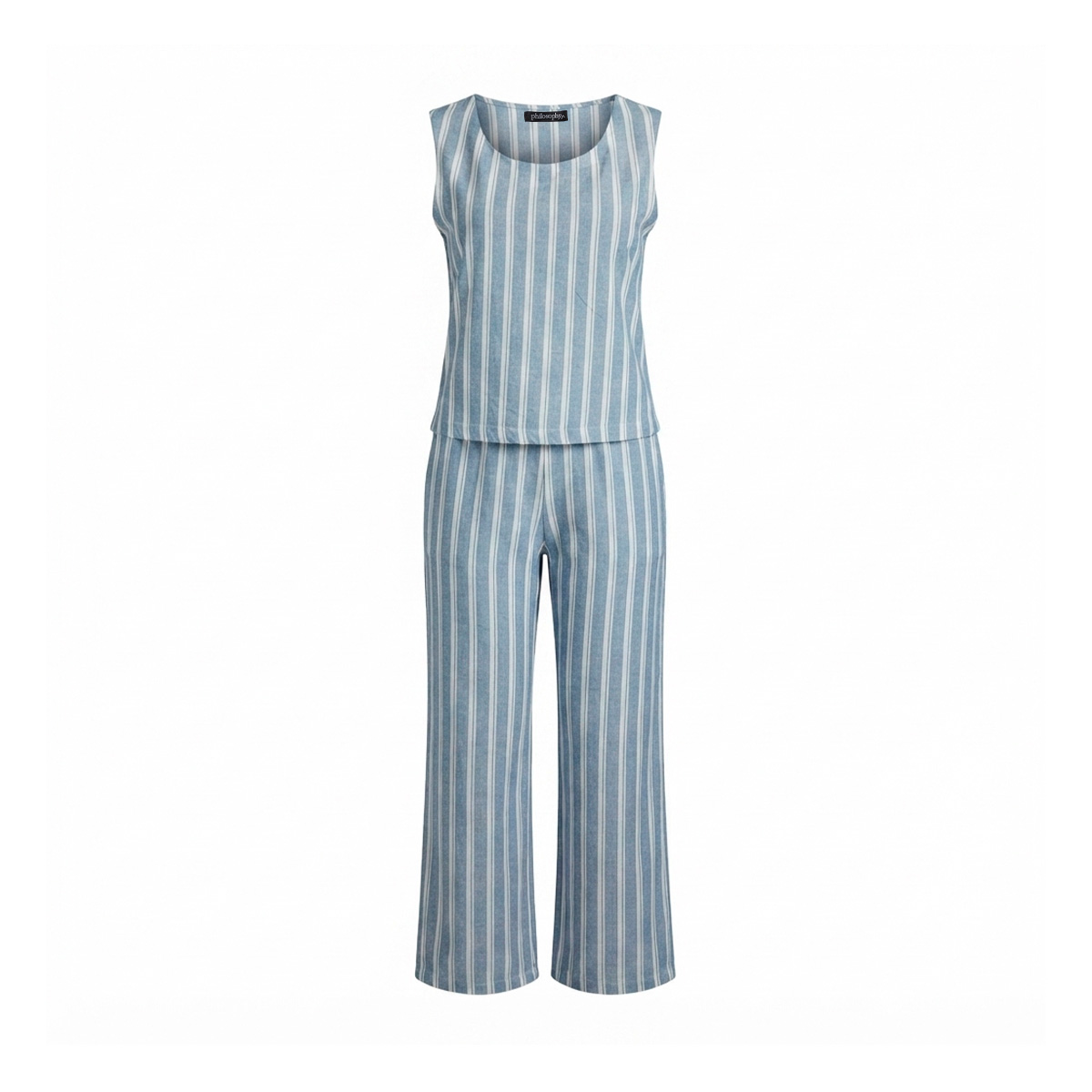 Conunto Blusa Y Pantal&oacute;n A Rayas Philosophy Para Mujer Junior image number null