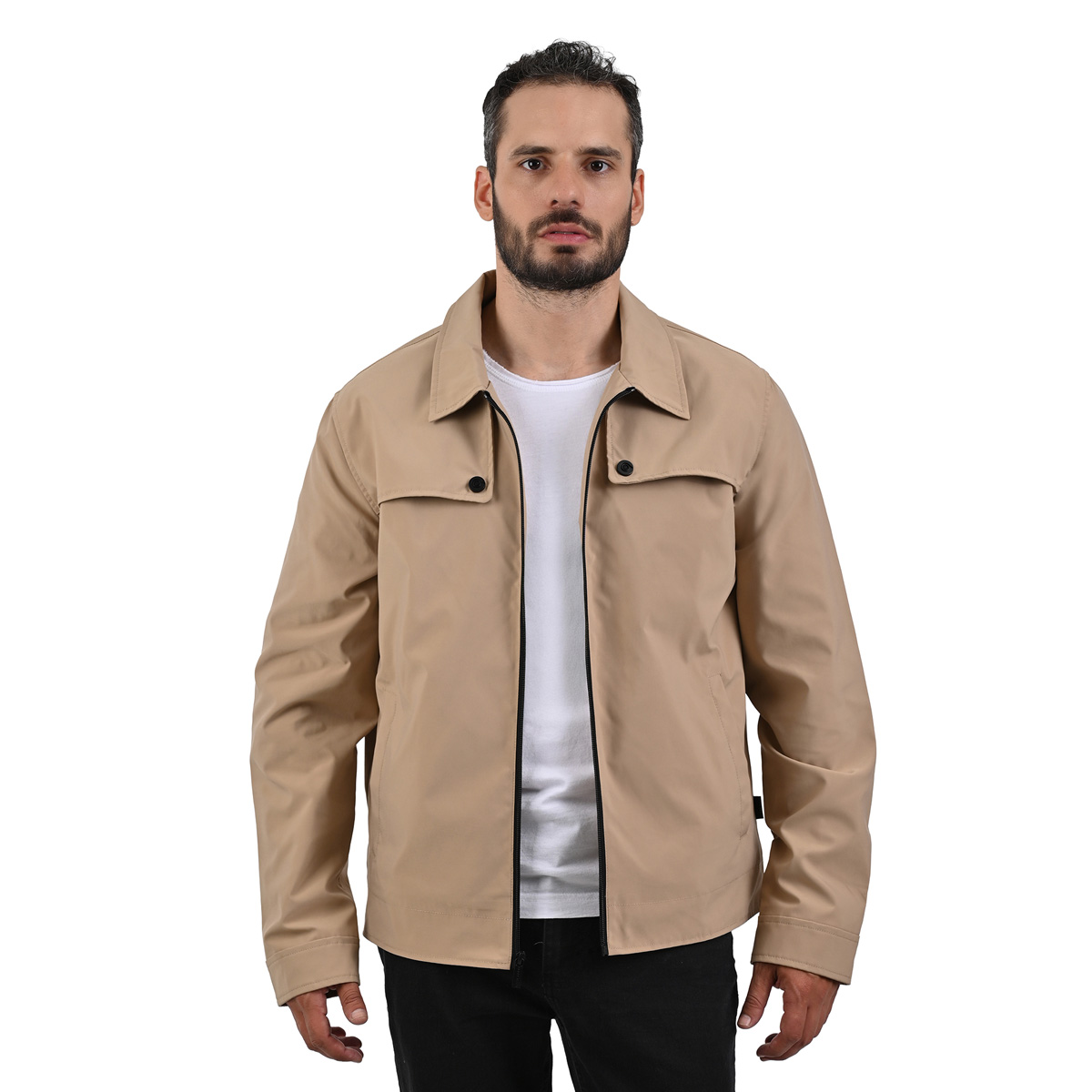 Chamarra Regular Fit Perry Ellis con Bolsillo Interno para Hombre image number null