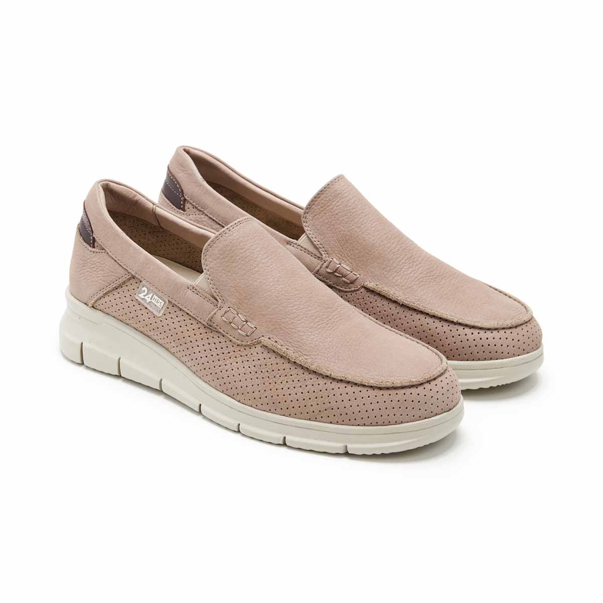 Mocas&iacute;n Estilo N&aacute;utico 24Hrs en Piel Nobuck para Hombre image number null