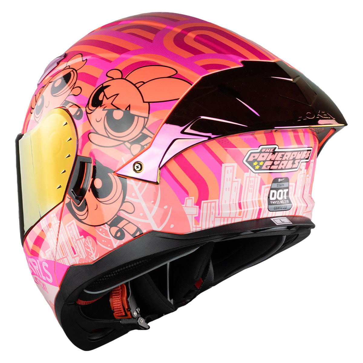 CASCO ABATIBLE STARK CN CHICAS SUPERPODEROSAS ROSA image number null
