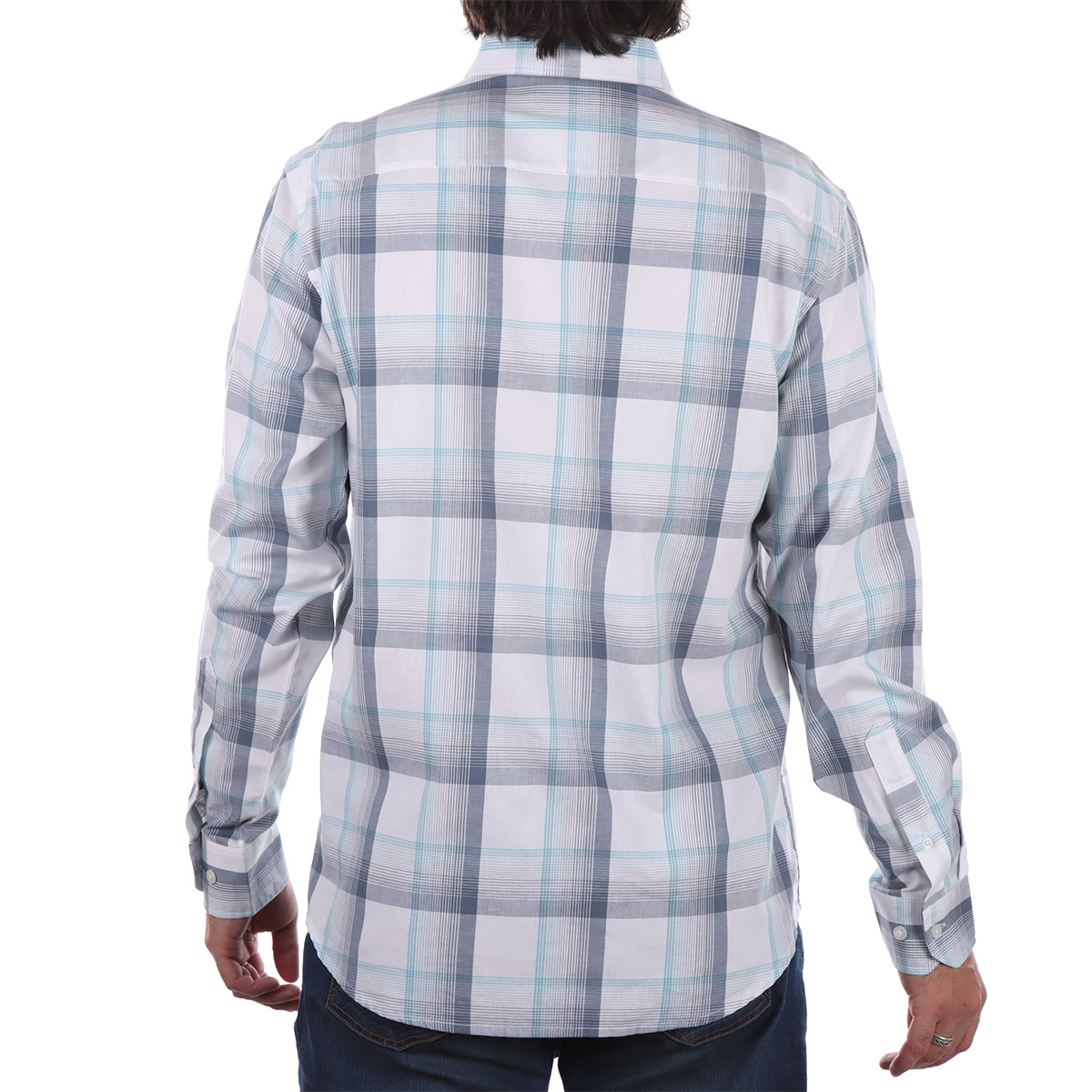 Camisa Hombre Cuadros Azul Manga Larga Casual Polo Club para Hombre image number null